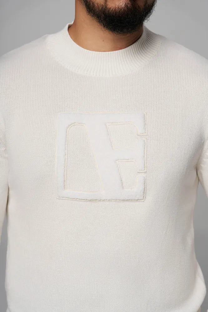 Cream Executive Label Sweater