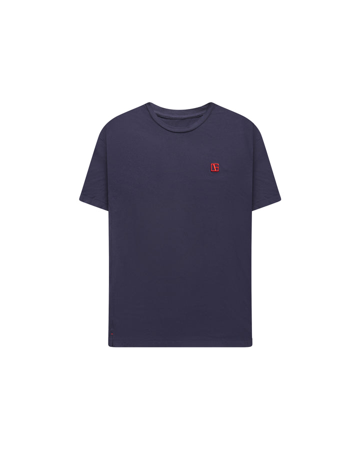 ETN Premium Split Hem Tee – Navy/Red