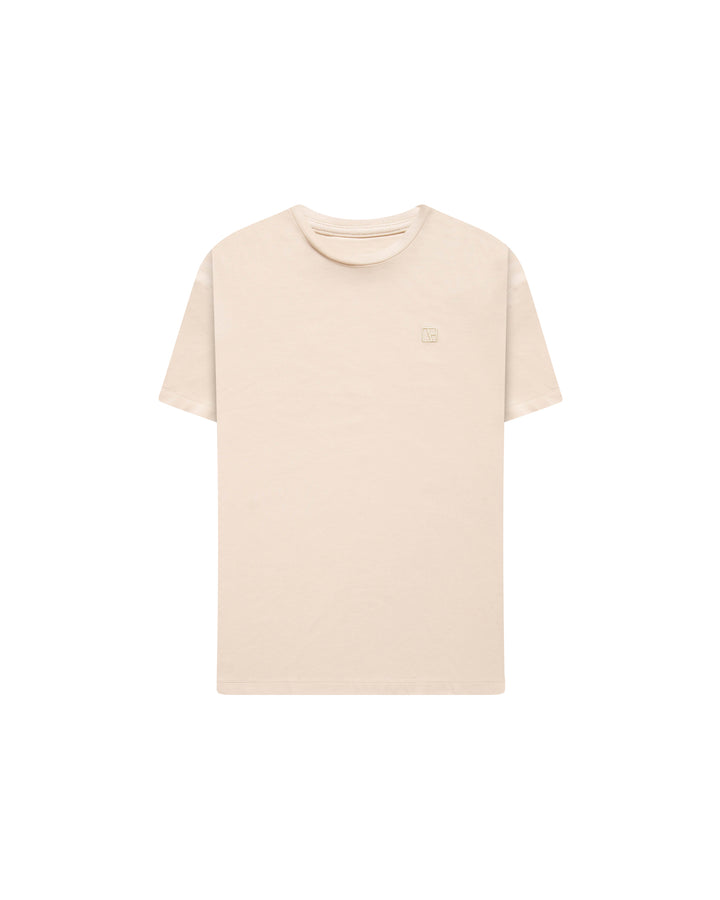 ETN Premium Split Hem Tee – Cream/Cream
