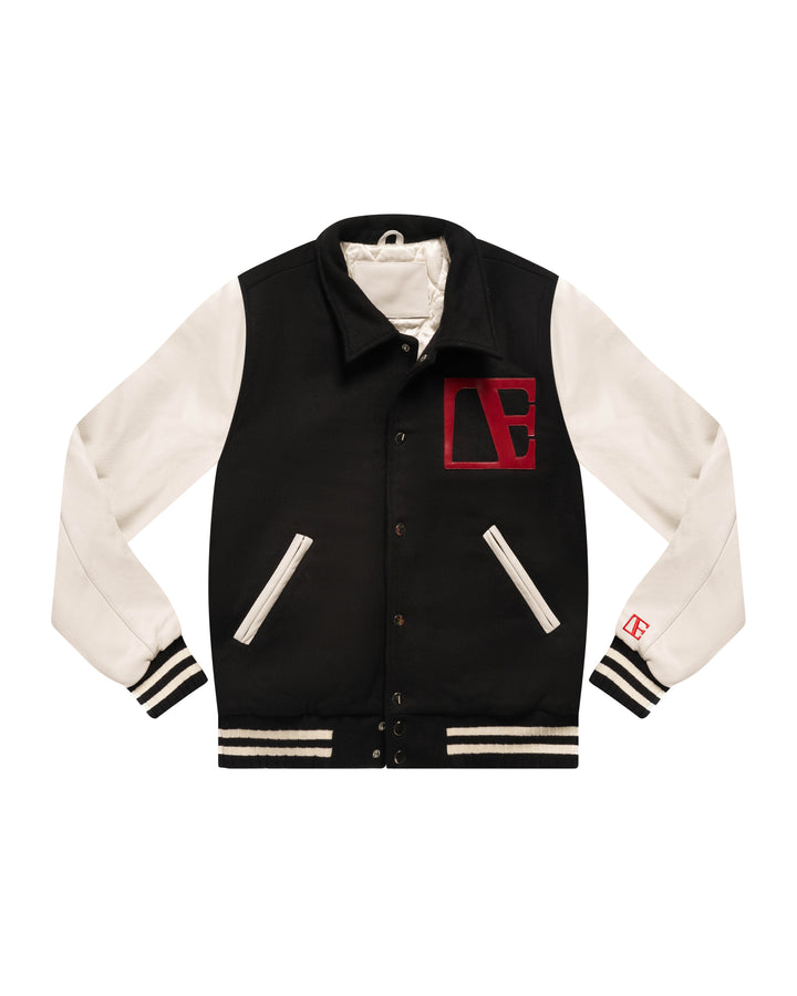 Navy Blue-Red Label Letterman