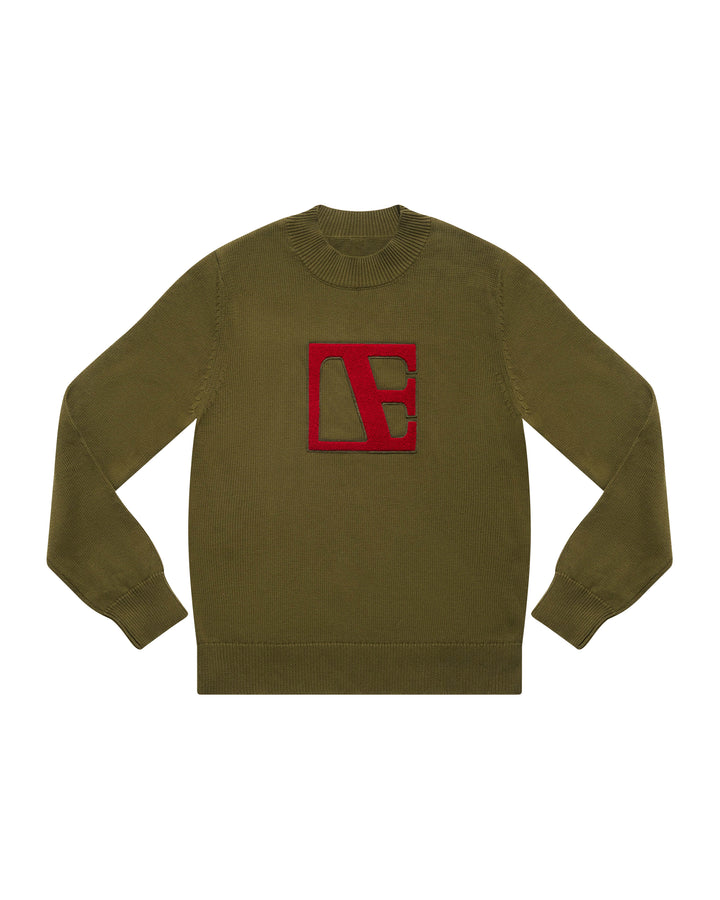 Forest Green-Red Label Sweater