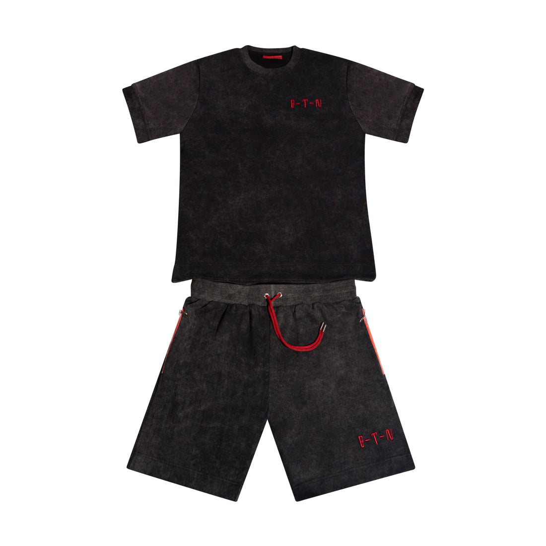 ETN Black Acid Wash Summer Set