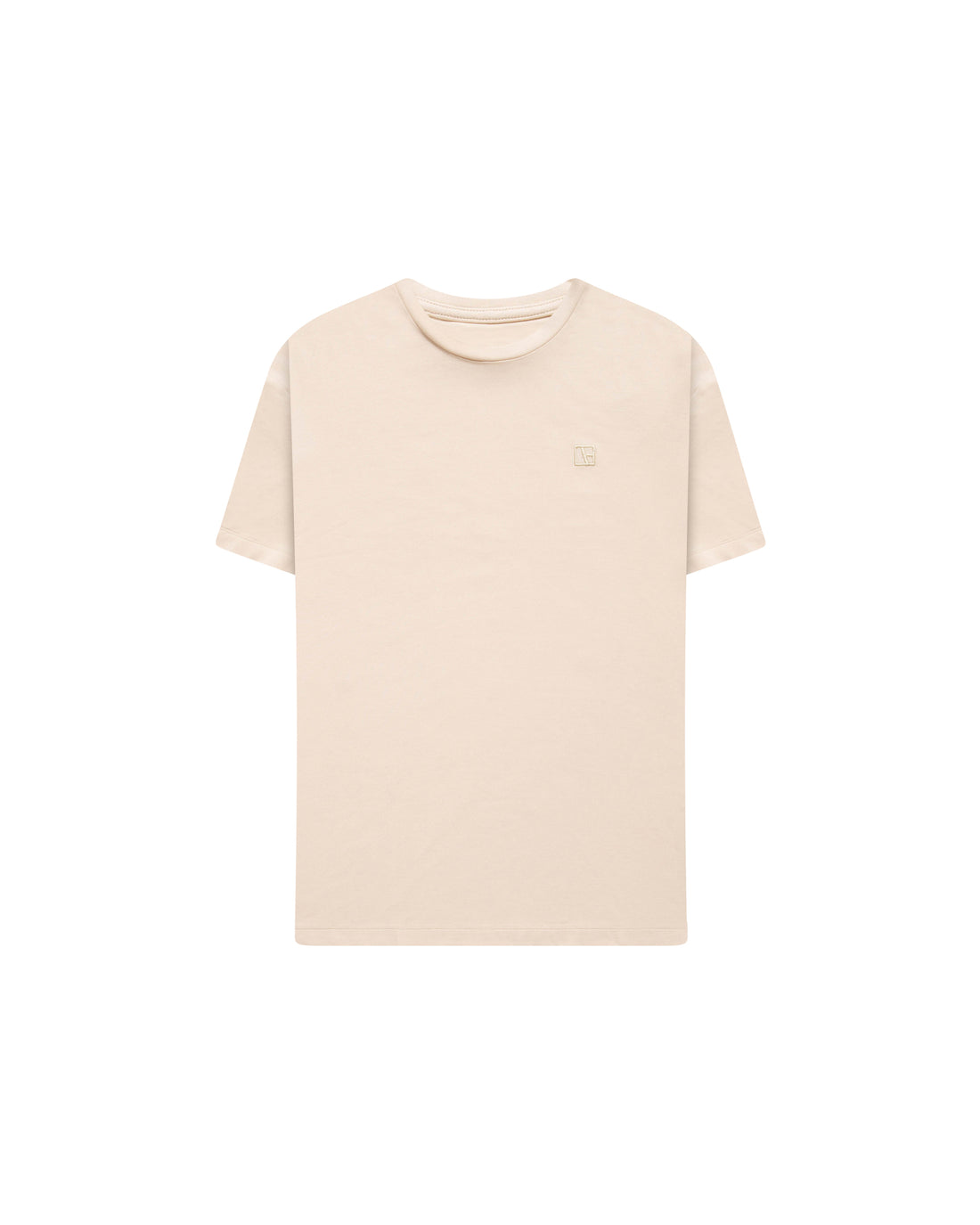 ETN Premium Split Hem Tee – Cream/Cream
