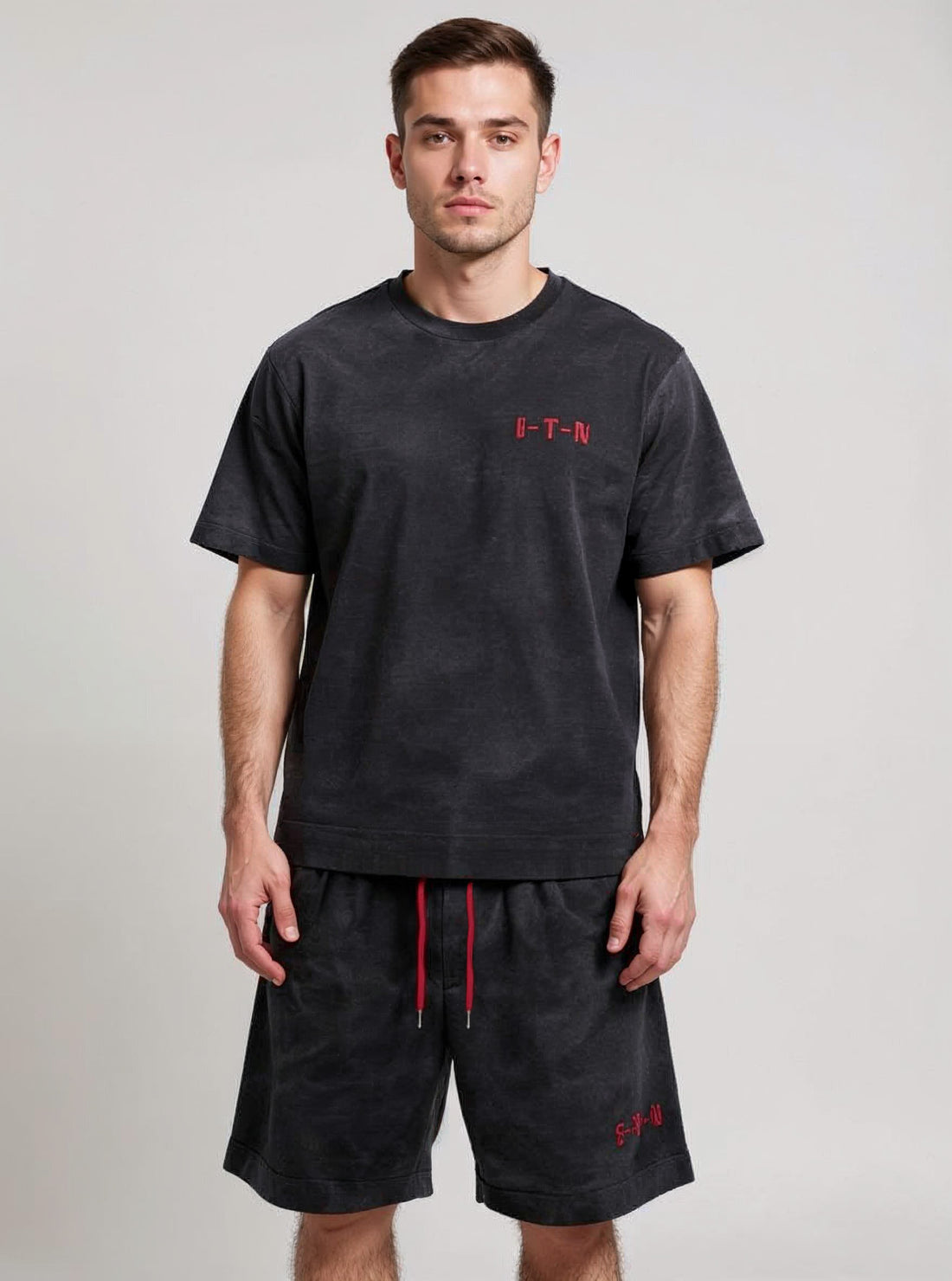 ETN Black Acid Wash Summer Set