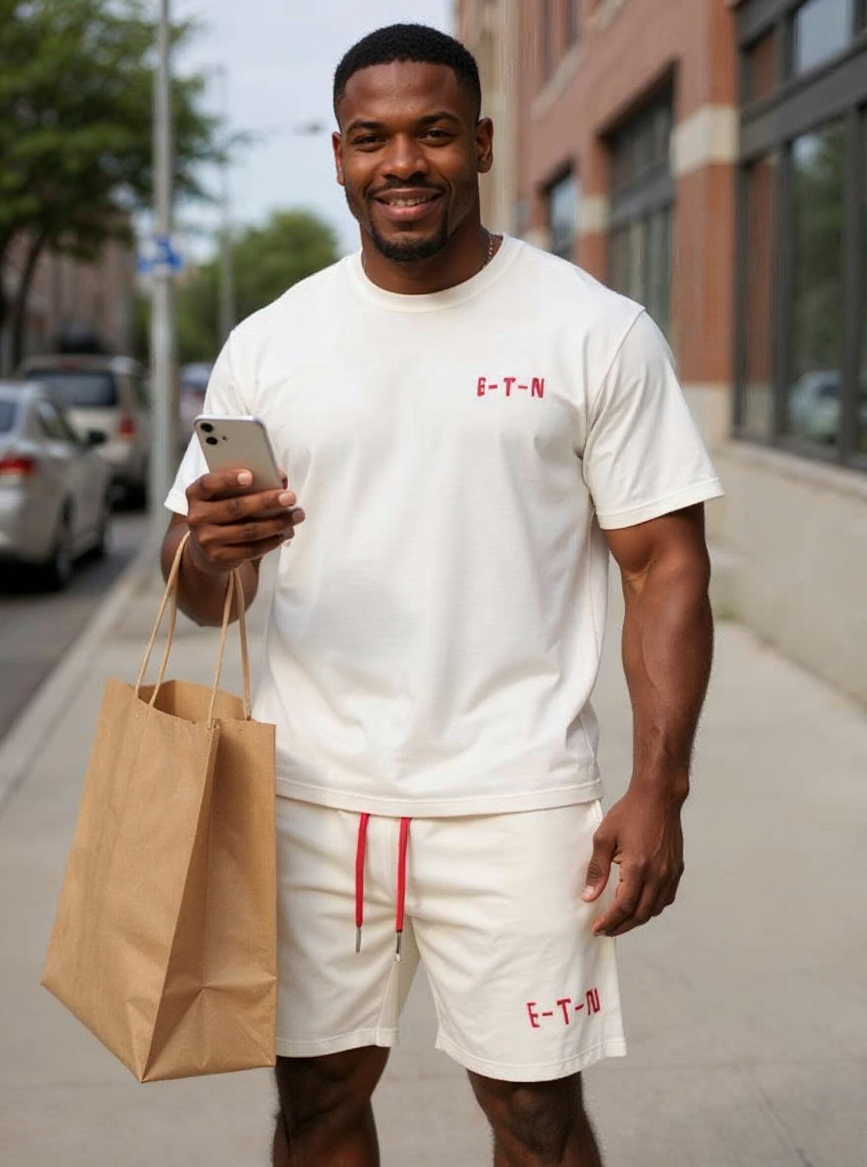 ETN Cream Acid Wash Summer Set